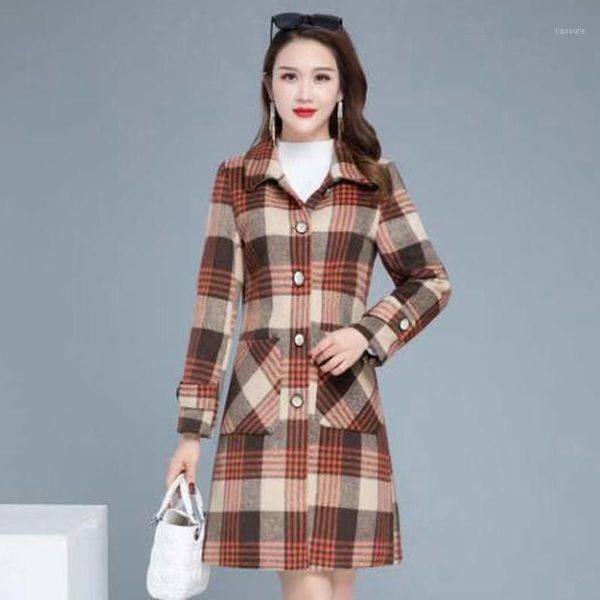 plus size 6xl wool blend women korean fashion long coats vintage plaid woolen overcoat camel oversize outwear1, Black
plus size 6xl wool blend women korean fashion long coats vintage plaid woolen overcoat camel oversize outwear1, Black