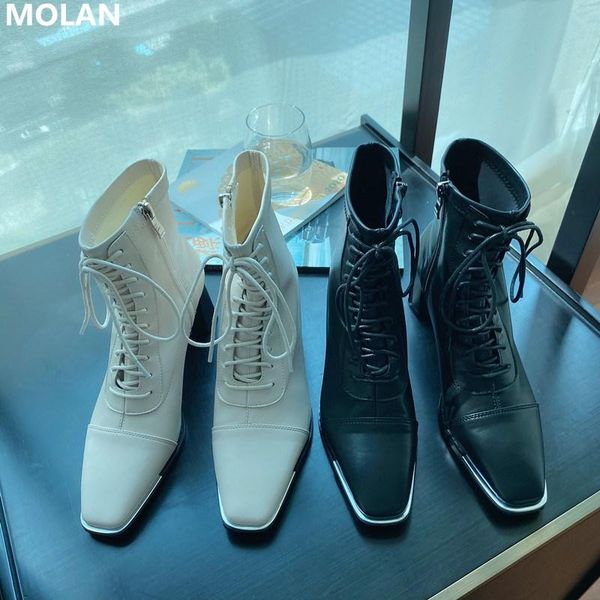 molan brand design 2020 winter metal украшения короткие ankel загрузки zip шнуровке высоких каблуках черный белый кожаные сапоги башмак, Black
molan brand design 2020 winter metal украшения короткие ankel загрузки zip шнуровке высоких каблуках черный белый кожаные сапоги башмак, Black