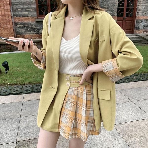 small suit, female 2020 autumn new net red korean style elegant suit jacket plaid skirt two-piece set1, White
small suit, female 2020 autumn new net red korean style elegant suit jacket plaid skirt two-piece set1, White