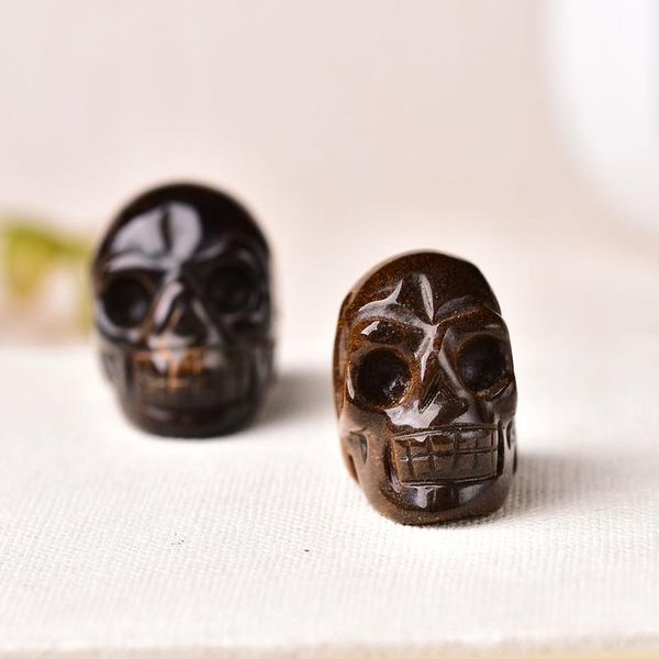1pc handmade natural stone tigers eye skull crystal healing gift crafts home decoration polished art collectible jllckz, Black
1pc handmade natural stone tigers eye skull crystal healing gift crafts home decoration polished art collectible jllckz, Black