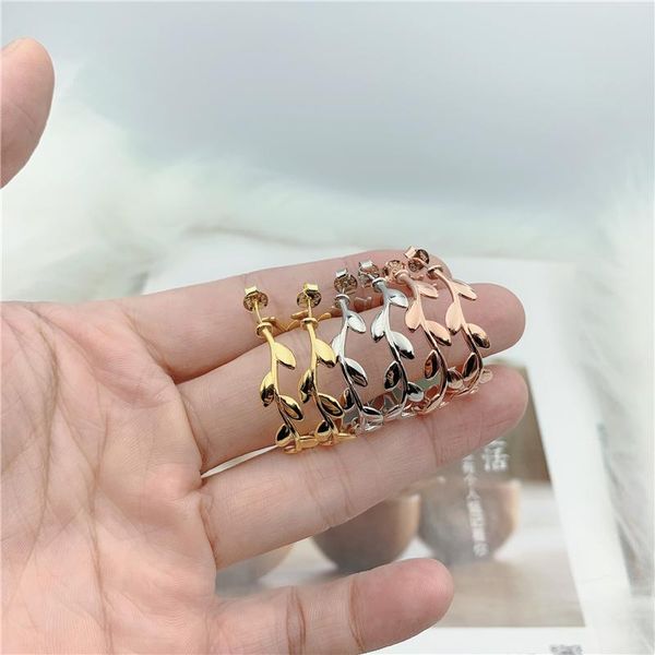 stud female big earring 925 sterling silver jewelry round olive branch leaves accessories tricolor silverware valentine's gift, Golden;silver
stud female big earring 925 sterling silver jewelry round olive branch leaves accessories tricolor silverware valentine's gift, Golden;silver