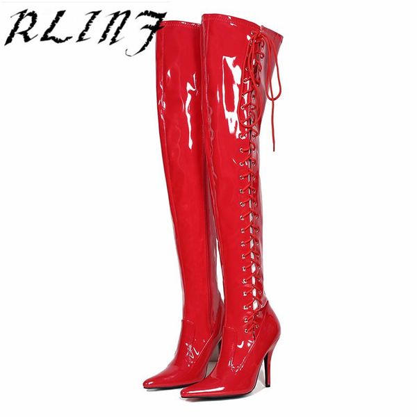 boots rlinf 2021 over the knee 13cm high stiletto point pointed patent leather thin stretch side zip, Black
boots rlinf 2021 over the knee 13cm high stiletto point pointed patent leather thin stretch side zip, Black