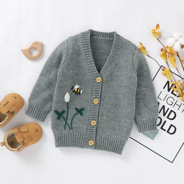 pullover baby & children's autumn born girls long sleeve flower bee knit sweater single breasted v-neck winter clothes1, Blue
pullover baby & children's autumn born girls long sleeve flower bee knit sweater single breasted v-neck winter clothes1, Blue