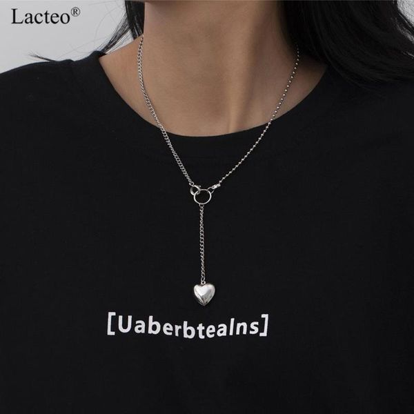 chains lacteo gothic stainless steel love heart pendant necklace jewelry for women and men punk buckle collar chain choker, Silver
chains lacteo gothic stainless steel love heart pendant necklace jewelry for women and men punk buckle collar chain choker, Silver