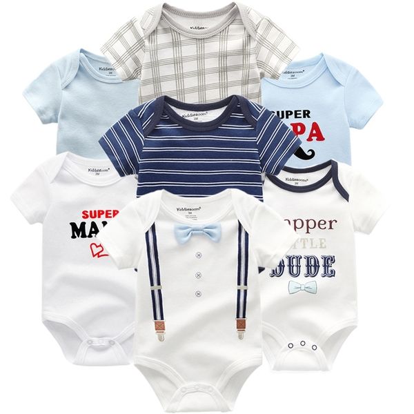 7pcs/lots baby boy girl rompers summer infant collar cotton clothes newborn jumpsuit for 0-12m toddlers roupas de bebe outfits t200706, Blue
7pcs/lots baby boy girl rompers summer infant collar cotton clothes newborn jumpsuit for 0-12m toddlers roupas de bebe outfits t200706, Blue