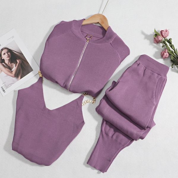 2021 new spring solid knit 3 pieces set women sweater tracktsuits zipper cardigan+ ankle length pencil pants + summer tank z80z, White
2021 new spring solid knit 3 pieces set women sweater tracktsuits zipper cardigan+ ankle length pencil pants + summer tank z80z, White