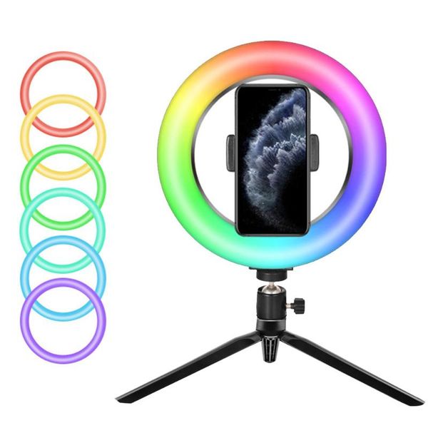 13 inch ring light rgb led dimmable selfie video studio fill makeup lamp with tripod phone holder for youtube vlog p camera
13 inch ring light rgb led dimmable selfie video studio fill makeup lamp with tripod phone holder for youtube vlog p camera