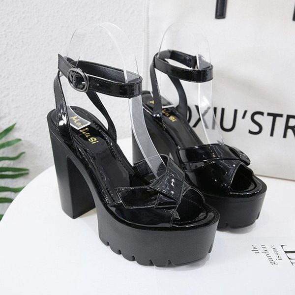 women's sandals for women and ladies classic thick heel waterproof platform high-heeled sandals black rome - 933-6
women's sandals for women and ladies classic thick heel waterproof platform high-heeled sandals black rome - 933-6