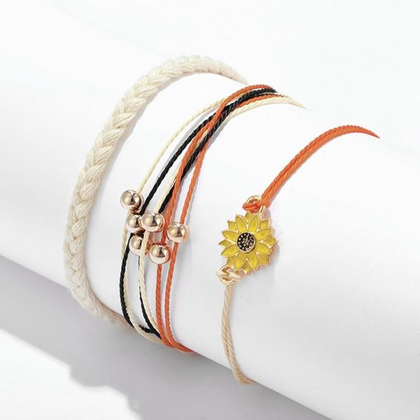 3pcs/set handmade bracelet set braided charms bracelets sunflower multilayer rope chain lucky string jewelry for women, Black
3pcs/set handmade bracelet set braided charms bracelets sunflower multilayer rope chain lucky string jewelry for women, Black