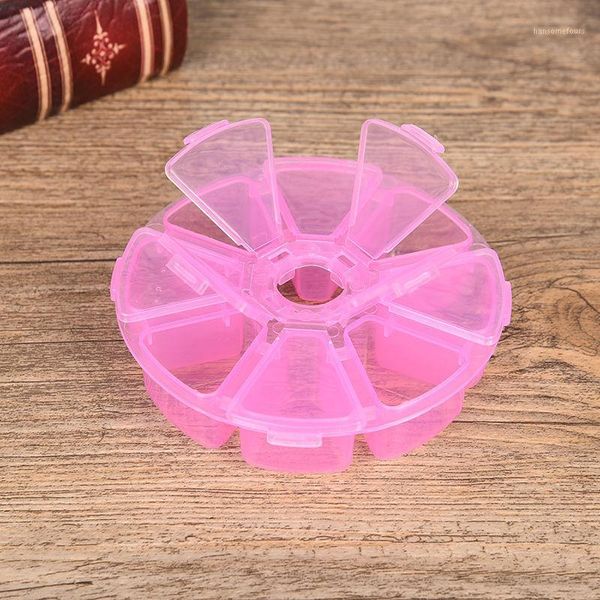 mini 8 grids compartment nail art rhinestone gems plastic box round storage box case jewelry bead makeup clear organizer1
mini 8 grids compartment nail art rhinestone gems plastic box round storage box case jewelry bead makeup clear organizer1
