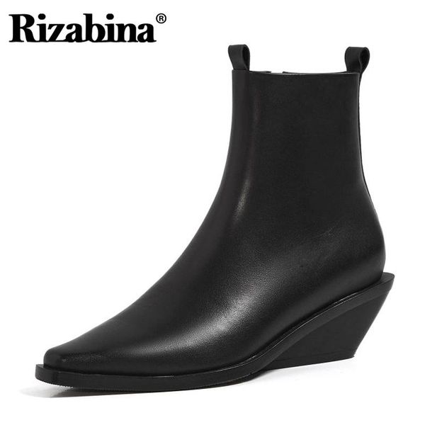 boots rizabina 2021 women ankle real leather wedges winter shoes fashion party ladies short footwear size 34-40, Black
boots rizabina 2021 women ankle real leather wedges winter shoes fashion party ladies short footwear size 34-40, Black
