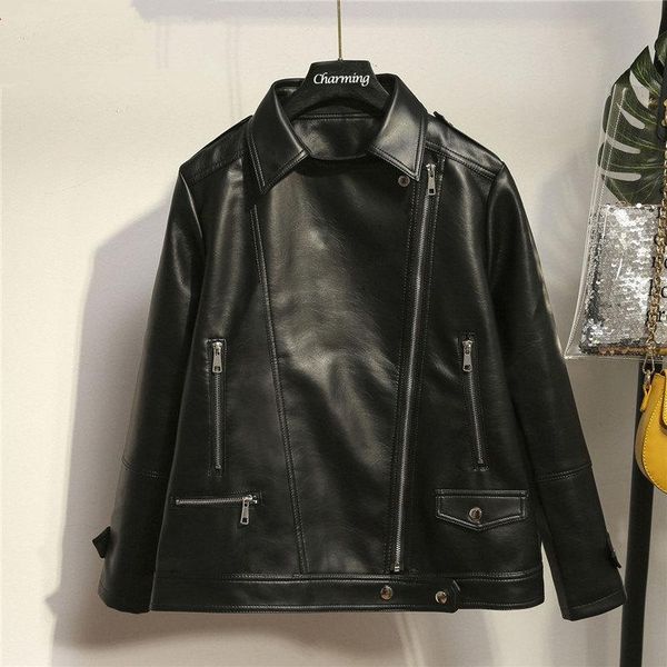 women's leather & faux oversized pu jacket women turn down collar black jackets plus size moto biker zipper coat 5xl
women's leather & faux oversized pu jacket women turn down collar black jackets plus size moto biker zipper coat 5xl