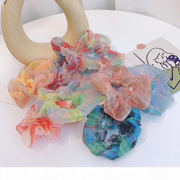 elastic hair bands for women summer organza rubber bands girls sweet colorful stripes hair accessories ponytail holder scrunchie
elastic hair bands for women summer organza rubber bands girls sweet colorful stripes hair accessories ponytail holder scrunchie