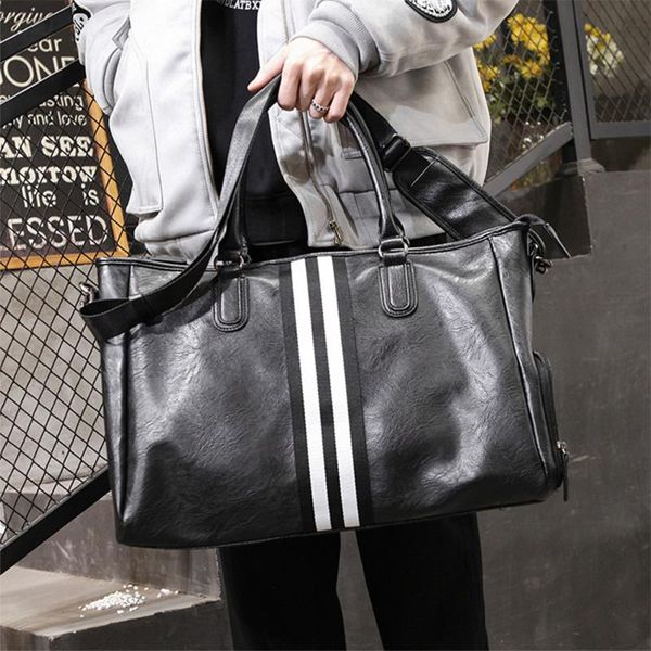 women sport pu bag stripe gym bags fitness sports large travel handbag duffle shoulder pack overnight weekend traveling x289a
women sport pu bag stripe gym bags fitness sports large travel handbag duffle shoulder pack overnight weekend traveling x289a