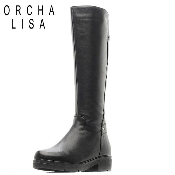orcha lisa genuine leather retro round toe platform knee high boots zipper winter mujer boots botas feminina j422, Black
orcha lisa genuine leather retro round toe platform knee high boots zipper winter mujer boots botas feminina j422, Black