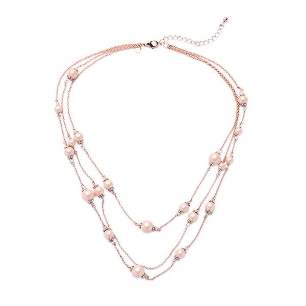 pink white beaded multilayer necklace classic elegant simulated pearl necklace women temperament jewelry, Silver
pink white beaded multilayer necklace classic elegant simulated pearl necklace women temperament jewelry, Silver