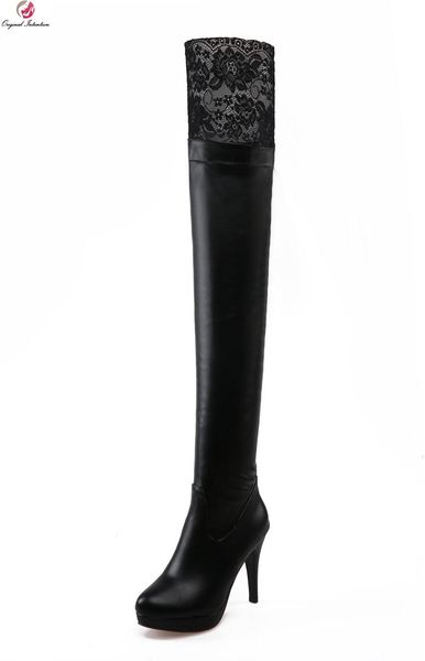 boots original intention women over-the-knee nice lace round toe thin heels black white shoes woman plus size 4-10.5
boots original intention women over-the-knee nice lace round toe thin heels black white shoes woman plus size 4-10.5