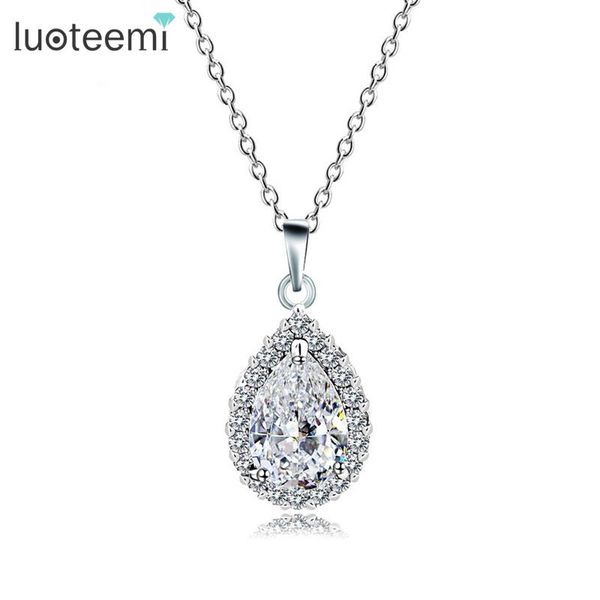 luoteemi fashion pear cut cubic zirconia waterdrop pendant necklace for women bridal wedding necklace jewelry, Silver
luoteemi fashion pear cut cubic zirconia waterdrop pendant necklace for women bridal wedding necklace jewelry, Silver