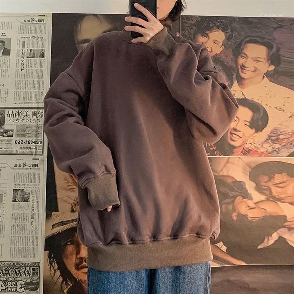 men's hoodies & sweatshirts 2021 large size winter simple men's loose korean version of the wildcolor matching high stand collar c, Black
men's hoodies & sweatshirts 2021 large size winter simple men's loose korean version of the wildcolor matching high stand collar c, Black