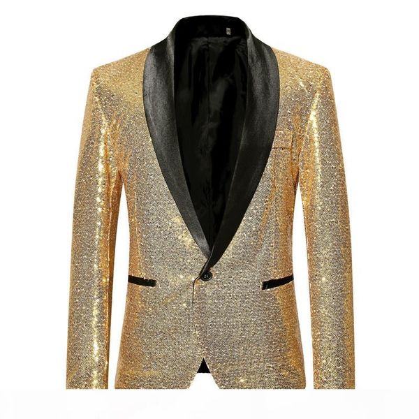 mens shawl lapel blazer 2019 fashion sliver sequin suit jacket men punk dj club stage singer clothes party wedding suit for men, White;black
mens shawl lapel blazer 2019 fashion sliver sequin suit jacket men punk dj club stage singer clothes party wedding suit for men, White;black