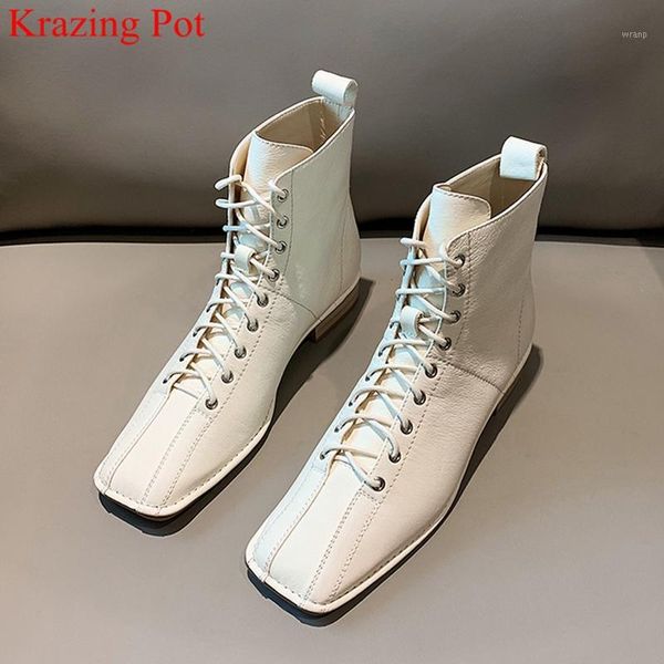 handmade cow leather sewing square toe med heel ankle boots elegant lace up party runway concise solid women winter shoes l021, Black
handmade cow leather sewing square toe med heel ankle boots elegant lace up party runway concise solid women winter shoes l021, Black