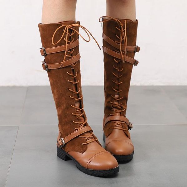 akexiya lucyever fashion women cross strap pu leather boots autumn winter knee high boots ladies thick sole platform botas mujer, Black
akexiya lucyever fashion women cross strap pu leather boots autumn winter knee high boots ladies thick sole platform botas mujer, Black