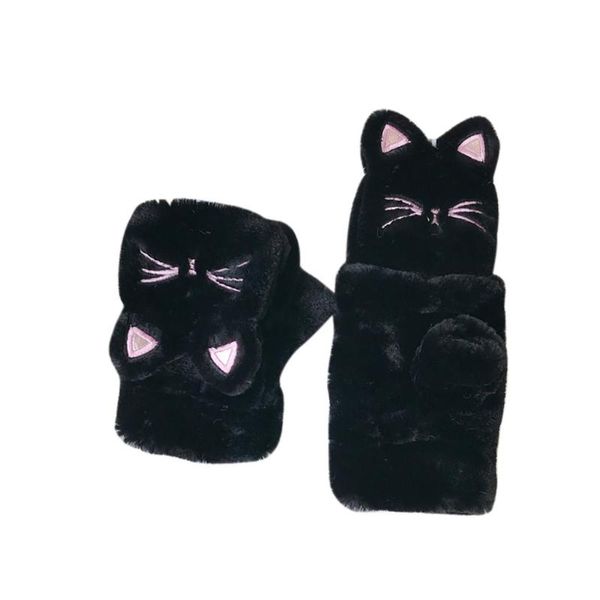 five fingers gloves plush women girls cute lovely animal warm flip over thickening guantes invierno winter, Blue;gray
five fingers gloves plush women girls cute lovely animal warm flip over thickening guantes invierno winter, Blue;gray