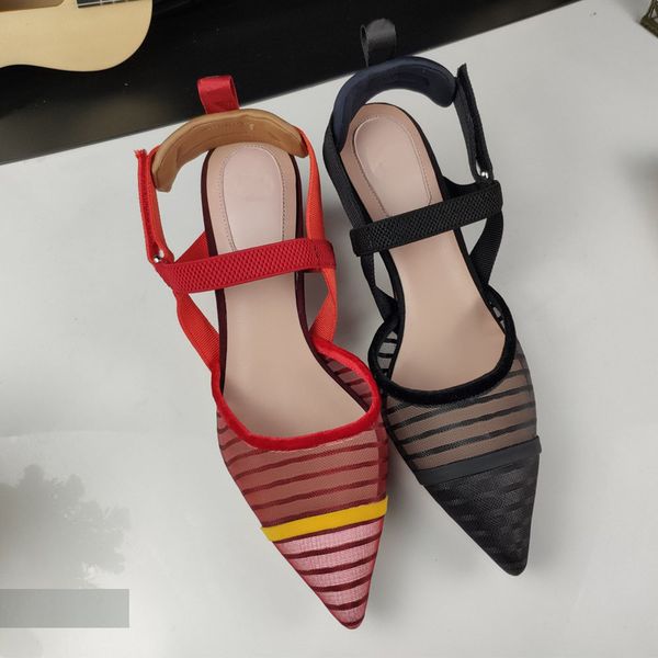summer new high-quality high-heeled sandals pointed womens baotou back empty temperament sandals original box size 35-42, Black
summer new high-quality high-heeled sandals pointed womens baotou back empty temperament sandals original box size 35-42, Black