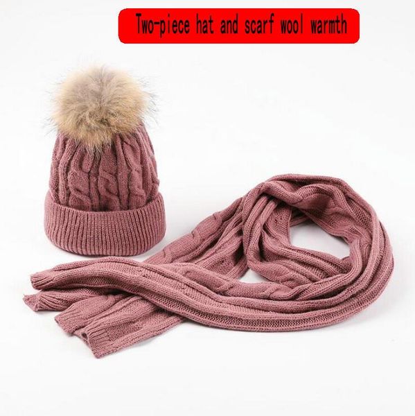 ladies hat and scarf set two-piece set of wool hat and scarf raccoon fur ball knit wool warm warm bib, Blue;gray
ladies hat and scarf set two-piece set of wool hat and scarf raccoon fur ball knit wool warm warm bib, Blue;gray