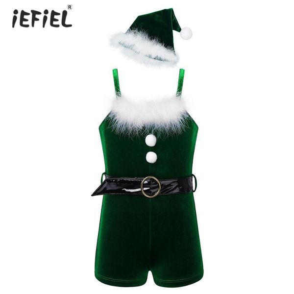 christmas clothes kids girls santas helper dance costume velvet leotard jumpsuit dance biketard with hat christmas party outfitsx1019, White
christmas clothes kids girls santas helper dance costume velvet leotard jumpsuit dance biketard with hat christmas party outfitsx1019, White