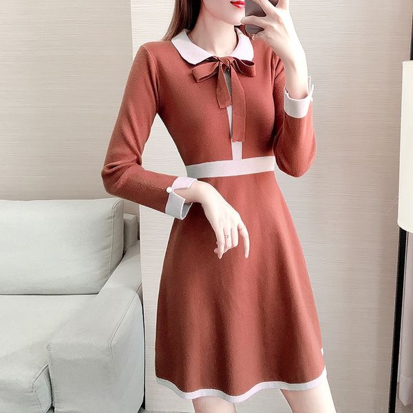 knitted dress fall winter 2020 new baby collar bow slim mid dress dressbutterfly dresslong skirt sweater bottom woman zuhws, Black;gray
knitted dress fall winter 2020 new baby collar bow slim mid dress dressbutterfly dresslong skirt sweater bottom woman zuhws, Black;gray