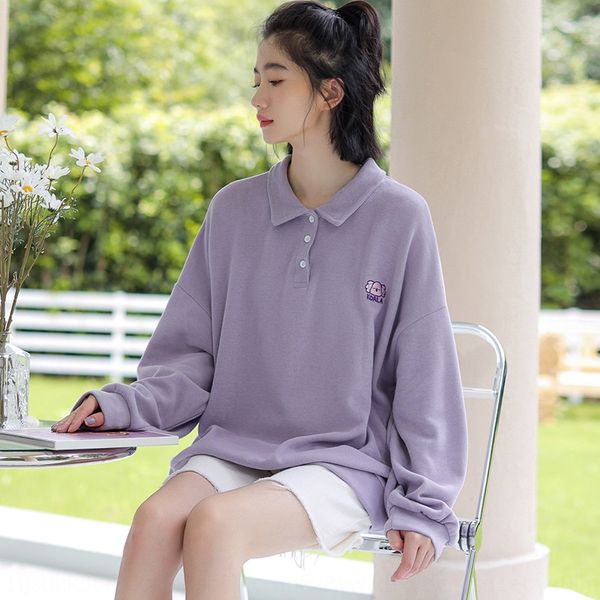 2020 autumn new korean version student simple polo lapel cartoon small embroidery loose pullover embroidered pullover op1ax, Black
2020 autumn new korean version student simple polo lapel cartoon small embroidery loose pullover embroidered pullover op1ax, Black