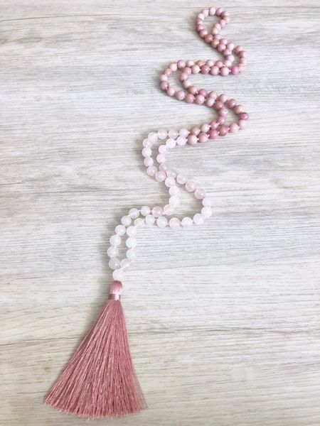 rhodonite & rosequartz 108 mala necklace hand knotted taeesl necklaces prayer meditation beads q1113, Silver
rhodonite & rosequartz 108 mala necklace hand knotted taeesl necklaces prayer meditation beads q1113, Silver