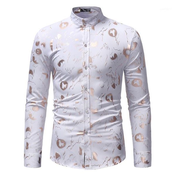 bronzing floral shirt men 2020 fashion gold foil print white shirt mens long sleeve caual buttoned tuxedo shirts1, White;black
bronzing floral shirt men 2020 fashion gold foil print white shirt mens long sleeve caual buttoned tuxedo shirts1, White;black