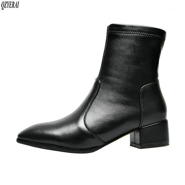 the new genuine leather women's boots elastic ankle boot boots socks women's shoes size 34-401, Black
the new genuine leather women's boots elastic ankle boot boots socks women's shoes size 34-401, Black