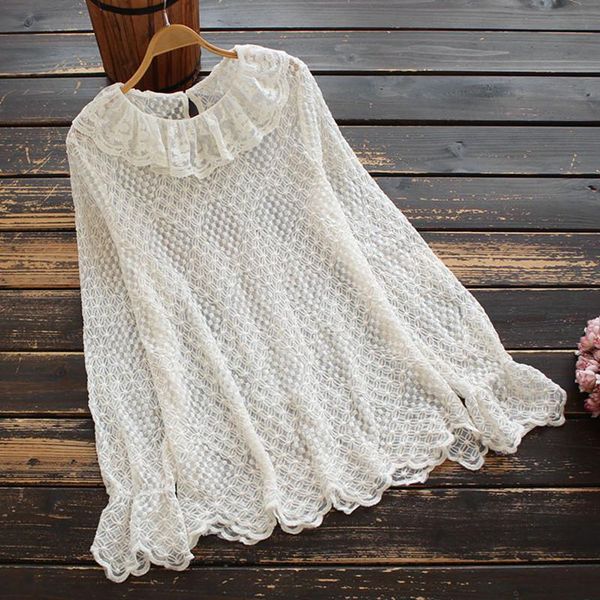 lamtrip spring fairy lace shirt sweet lace embroidery long sleeve shirt mori girl 2021, White
lamtrip spring fairy lace shirt sweet lace embroidery long sleeve shirt mori girl 2021, White
