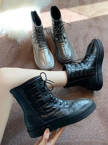 round toe lolita boots shoes flat heel lace up australia winter footwear boots-women med ladies ankle leather snow rubber 2021 r1, Black
round toe lolita boots shoes flat heel lace up australia winter footwear boots-women med ladies ankle leather snow rubber 2021 r1, Black