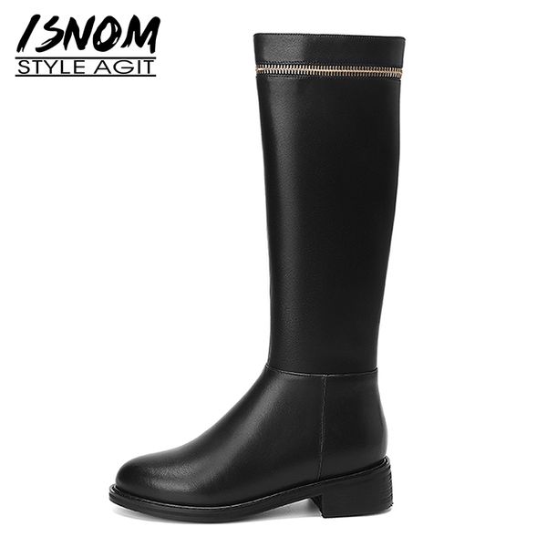 boots isnom 2021 arrival knee high woman genuine leather chunky heel shoes autumn winter boot zipper big size 35-45, Black
boots isnom 2021 arrival knee high woman genuine leather chunky heel shoes autumn winter boot zipper big size 35-45, Black