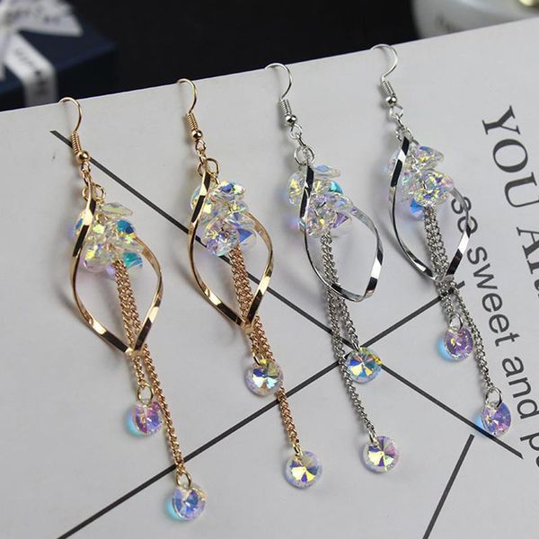 hoop & huggie fashion temperament personality simple earrings super flash color crystal cold wind long girl heart sweet tassel trend, Golden;silver
hoop & huggie fashion temperament personality simple earrings super flash color crystal cold wind long girl heart sweet tassel trend, Golden;silver