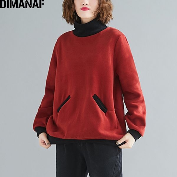 dimanaf plus size women hoodies sweatshirts cotton think lady pullover turtleneck spring female loose solid casual clothing 201203, Black
dimanaf plus size women hoodies sweatshirts cotton think lady pullover turtleneck spring female loose solid casual clothing 201203, Black