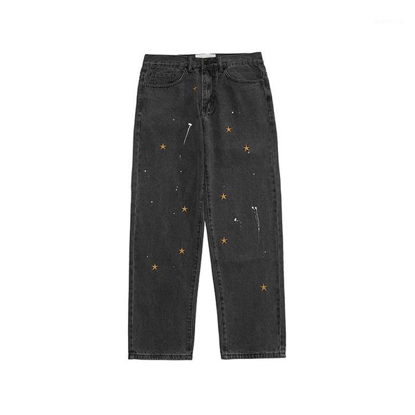 autumn new streetwear splash ink embroidery washed loose jeans men and women straight harajuku hip hop baggy denim trousers1, Blue
autumn new streetwear splash ink embroidery washed loose jeans men and women straight harajuku hip hop baggy denim trousers1, Blue