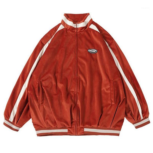 mens color block jacket orange vintage harajuku jackets 2021ss windbreaker oversized stand collar coats streetwear1, Black;brown
mens color block jacket orange vintage harajuku jackets 2021ss windbreaker oversized stand collar coats streetwear1, Black;brown