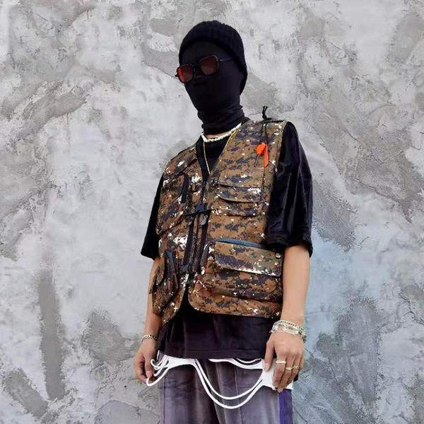 men's vests outdoor multi-pocket camouflage tactical waistcoat hunting fishing tide detachable hip-hop rap loose function vest, Black;white
men's vests outdoor multi-pocket camouflage tactical waistcoat hunting fishing tide detachable hip-hop rap loose function vest, Black;white