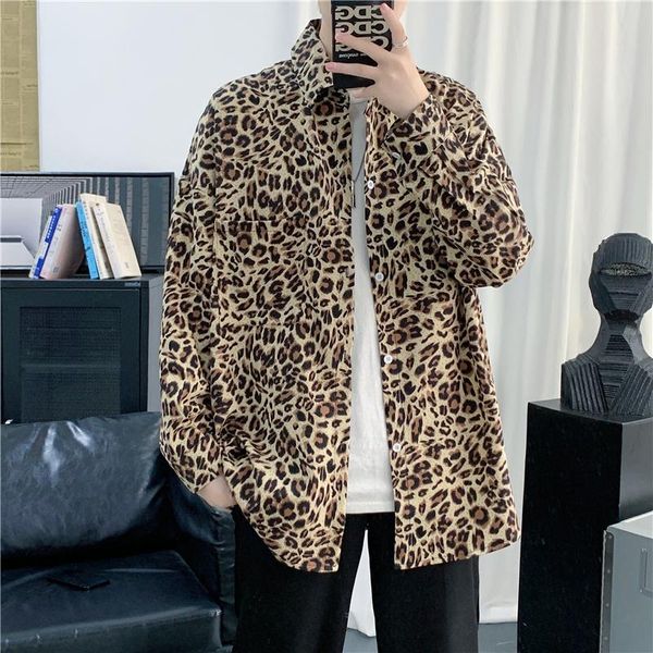 men's casual shirts leopard for men vintage streetwear fashions camisas para hombre loose camisa masculina hip hop long sleeve shirt, White;black
men's casual shirts leopard for men vintage streetwear fashions camisas para hombre loose camisa masculina hip hop long sleeve shirt, White;black