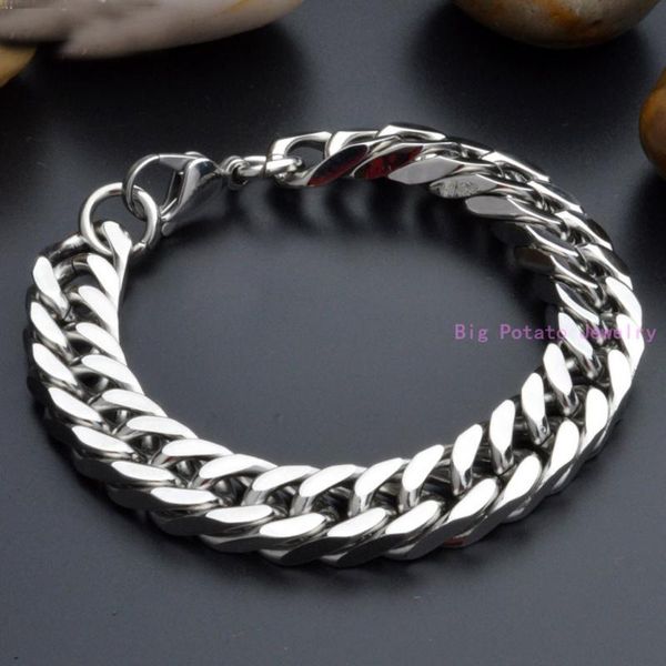 10mm cuban link chian 316l stainless steel silver color bracelet bangle 7-11inch cycle men's accessories, Black
10mm cuban link chian 316l stainless steel silver color bracelet bangle 7-11inch cycle men's accessories, Black
