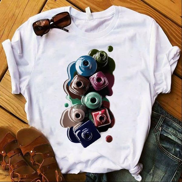 women t womens 2021 cute 90s graphic finger nail 3d short sleeve summer paint tshirt tee shirt female ladies clothes t, White
women t womens 2021 cute 90s graphic finger nail 3d short sleeve summer paint tshirt tee shirt female ladies clothes t, White