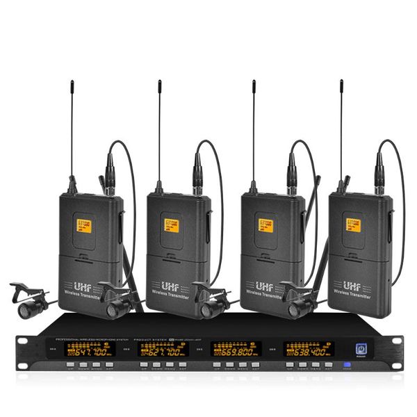 uhf wireless microphone system 4 lavalier microphones can be used for stage microphone church family party party activities
uhf wireless microphone system 4 lavalier microphones can be used for stage microphone church family party party activities