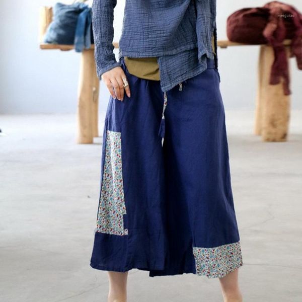 johnature women cotton linen patchwork wide leg pants elastic waist 2020 autumn new plus size women loose vintage trouser1, Black;white
johnature women cotton linen patchwork wide leg pants elastic waist 2020 autumn new plus size women loose vintage trouser1, Black;white