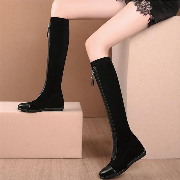 thigh high shoes women black genuine leather wedges high heel knee boots female stretchy long shaft platform oxfords shoes
thigh high shoes women black genuine leather wedges high heel knee boots female stretchy long shaft platform oxfords shoes