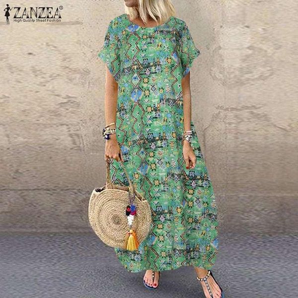 zanzea summer bohemian sundress women short sleeve vintage floral printed long dress casual kaftan party maxi vestido robe femme, Black;gray
zanzea summer bohemian sundress women short sleeve vintage floral printed long dress casual kaftan party maxi vestido robe femme, Black;gray